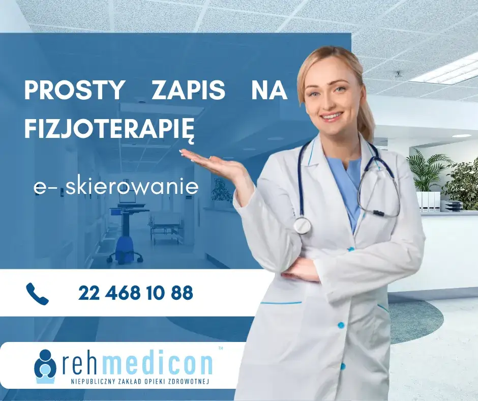 lekarz wystawia skierowanie na rehabilitację