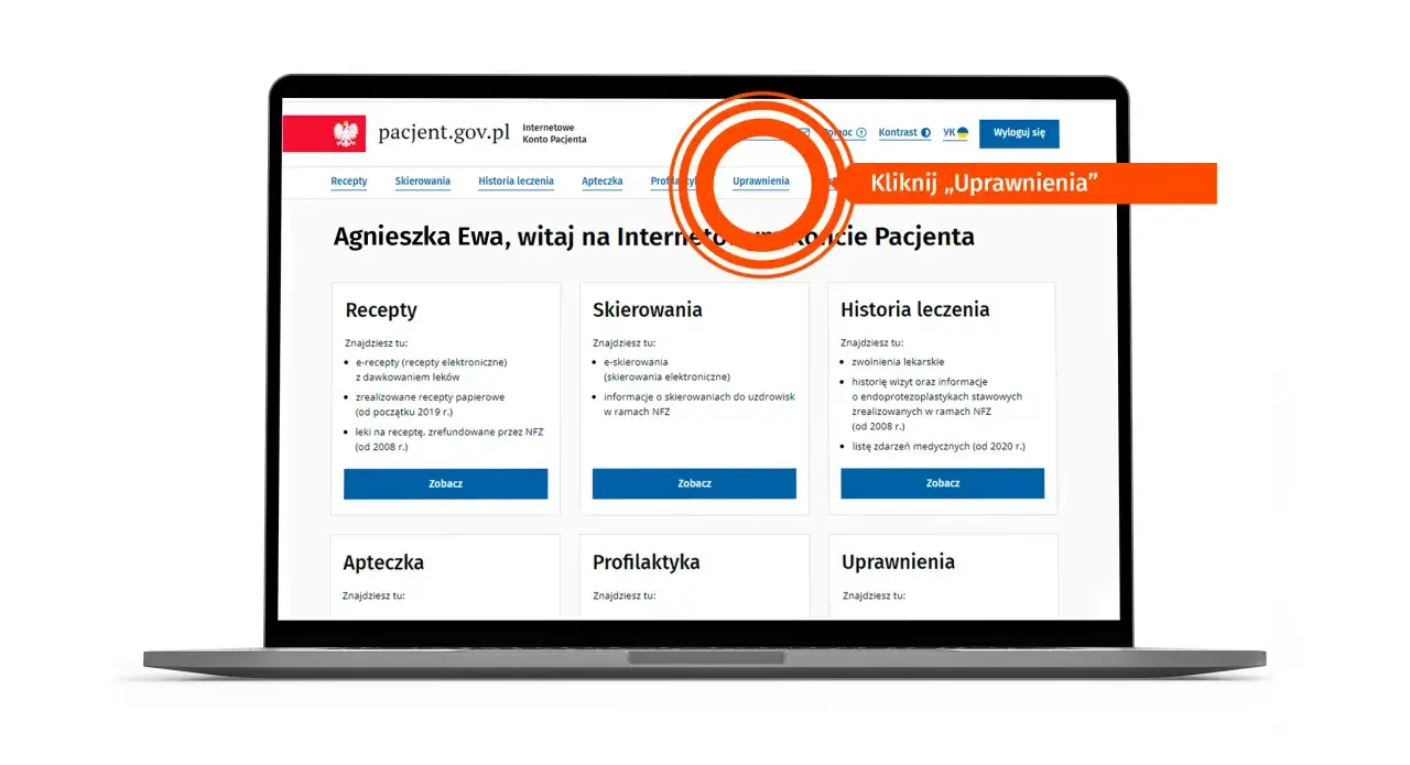 Internetowe Konto Pacjenta uprawnienia do danych medycznych